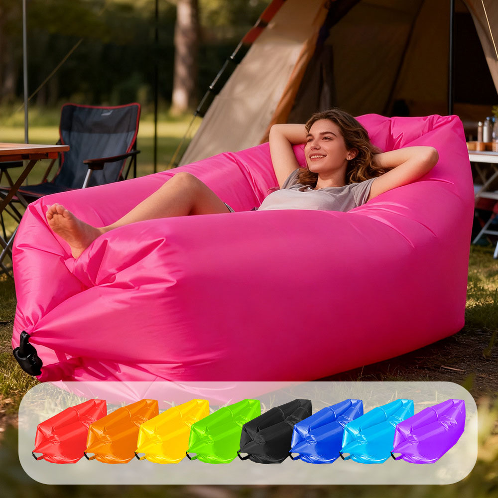 Outdoor Daybed Furniture - โซฟาเป่าลมแบบพกพา หลากสี สำหรับใช้งานกลางแจ้ง ชายหาด หรือแคมป์ปิ้ง พับเก็บได้
