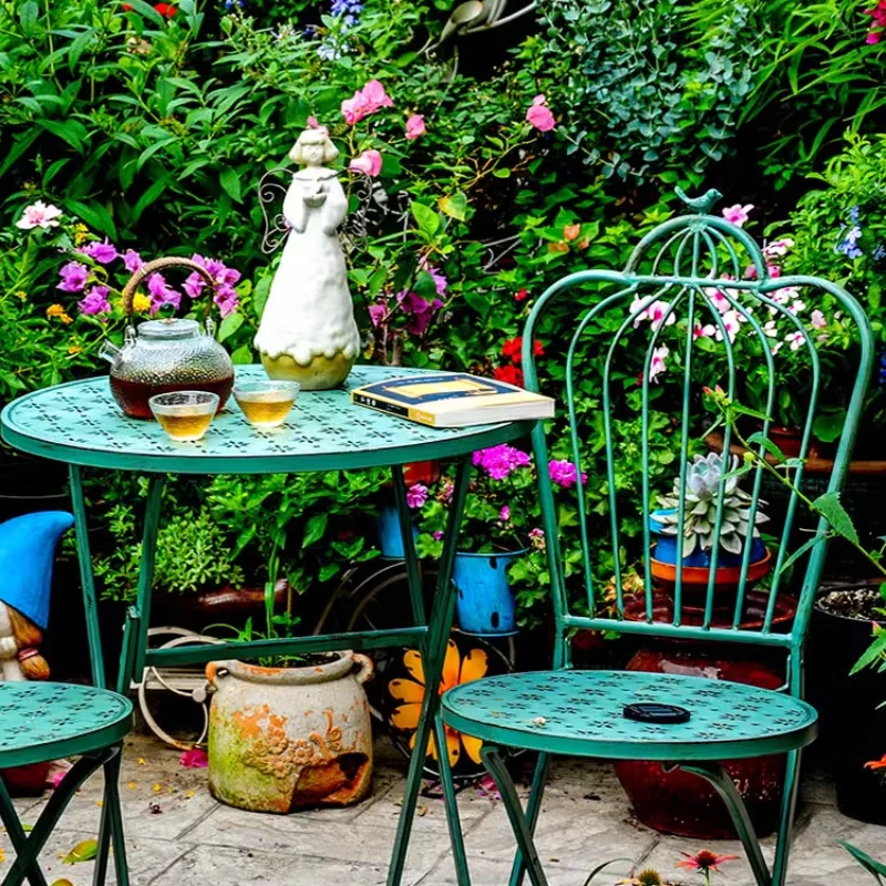ลานกลางแจ้งเก้าอี้สวนเหล็กกลวง - Outdoor Furniture Metal Chairs บทวิจารณ์และราคา